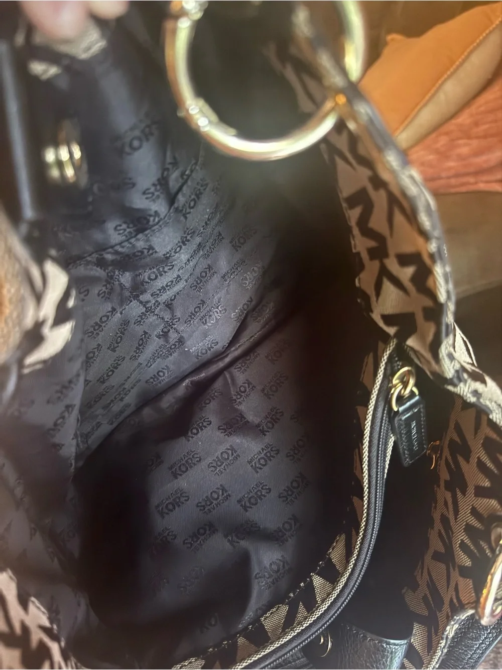 Michael Kors Ludlow Signature, Canvas and leather shoulder bag